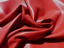 lambskin leather hide Deep Dark Red smooth finish slightly full bodied very soft