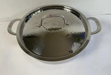 Lagostina Stainless Steel Braiser Sauteuse 5.2 QT 4.9 L Hammered Lid Casserole