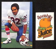 1976 Hyde Spot Bilt #NNO O.J. Simpson HOF  EX+  D90593