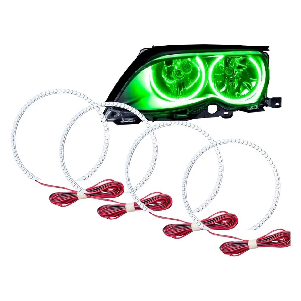 LED Halo Headlights Factory Surface Add On Custom Lights Green 2214-004 Foto 2 de 4