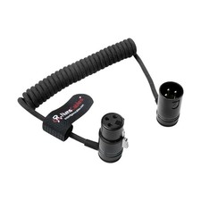 Low-Profile XLR 3 Pin Male to Female Ultra-Flexible Coiled Cable