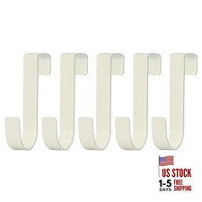 Over The Cabinet Door Single Hooks 5 Pack White