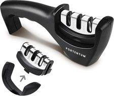 Salter Professional Knife Sharpener 4-in-1 Adjustable NonSlip Kitchen Tool Black