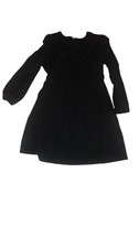 Old Navy Womens Black Eyelet Long Sleeve Peasant Dress Size L Tall