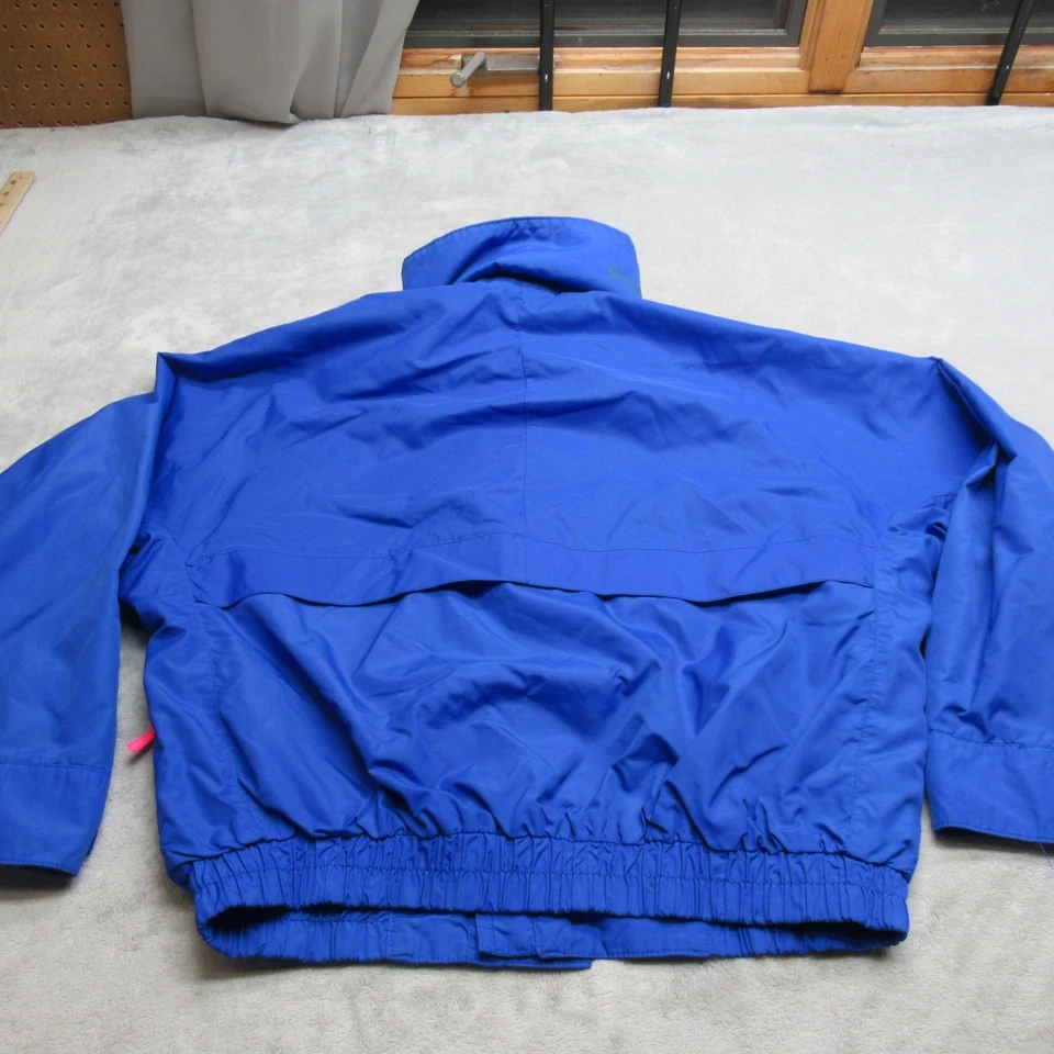 Columbia Jacket Men Medium Blue Rain Whirlibird Pockets Full Zip Windbreaker VTG - Image 3 of 4