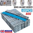 100 x 60g Adhesive Lead Free Stick On Wheel Balance Weights Cars Motorbike