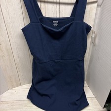 PINK Victoria  s Secret Navy Large Rib Square Neck Active Sleeveless Dress NWT