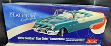 Sun Star Platinum 1955 Pontiac Star Chief Convertible Yellow/Black 1/18