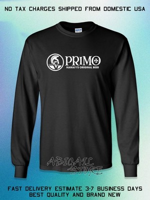 New Primo Hawaiian Beer Logo Men's Long Slevee T-Shirt American T-Shirt