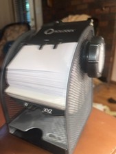 Rolodex Rotary Mesh Business Card File Rotating Wheel Used Empty Cards