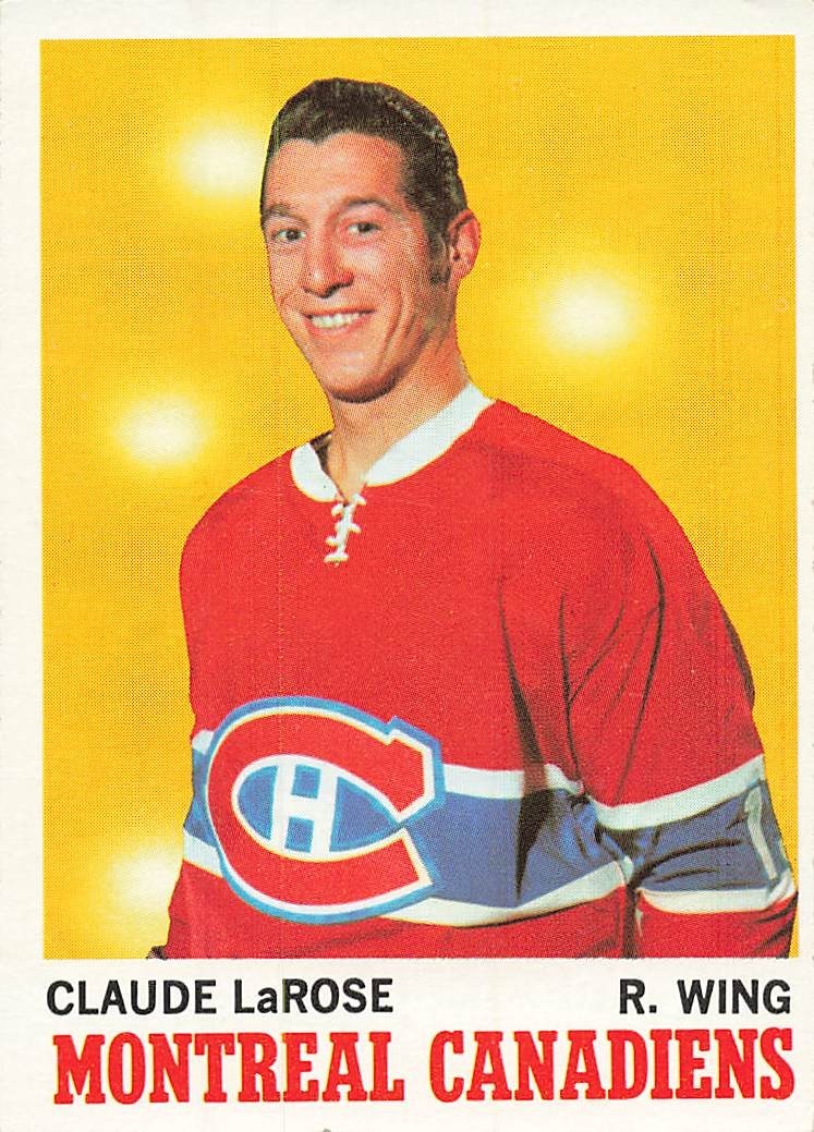 CLAUDE LAROSE 1970-71 TOPPS HOCKEY #56