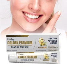 Golden Premium Denture Adhesive Cream, Denture Fixing Adhesive S0X9