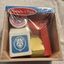 Melissa  Doug Kids Food Groups Wooden Play Set DAIRY Realistic Pieces NEW