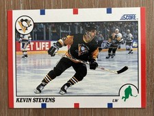 1990-91 Score Kevin Stevens (RC) Pittsburgh Penguins Rookie Hockey Card #53. rookie card picture