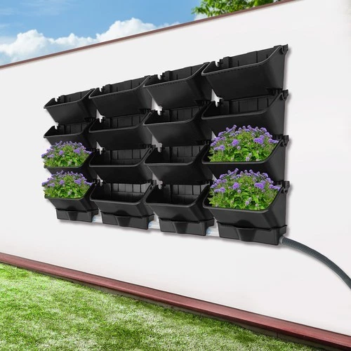 Hanging Vertical Wall Mounted Plant Bag for Garden Vertical Garden Planter Black - Image 4 of 4