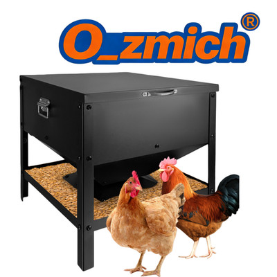 All-metal chicken feed box 36 kg large capacity, portable waterproof lid new