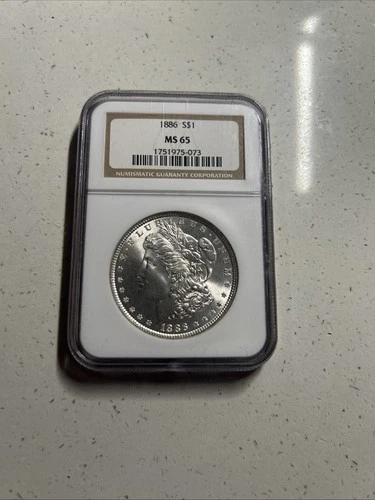 NGC RATED MS 65! 1886 SILVER MORGAN, PROOF LIKE COIN!