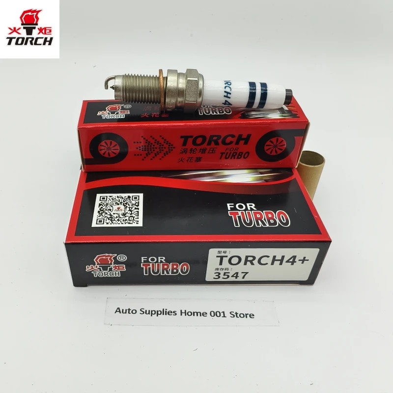 4PCS TORCH4 3547 Turbo Spark Plug For NGK PKER7A8EGS/95463 For Audi VW Passat 