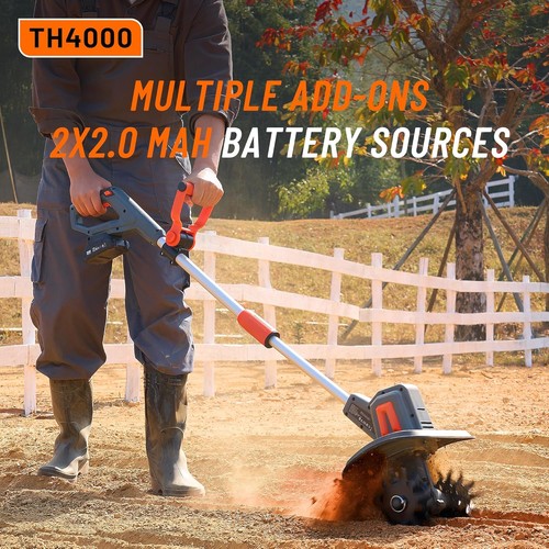TaskStar TH4000 Fresa da Giardino a Batteria Motozappa Elettrica Senza Fili 21V Batteria - Foto 5 di 9