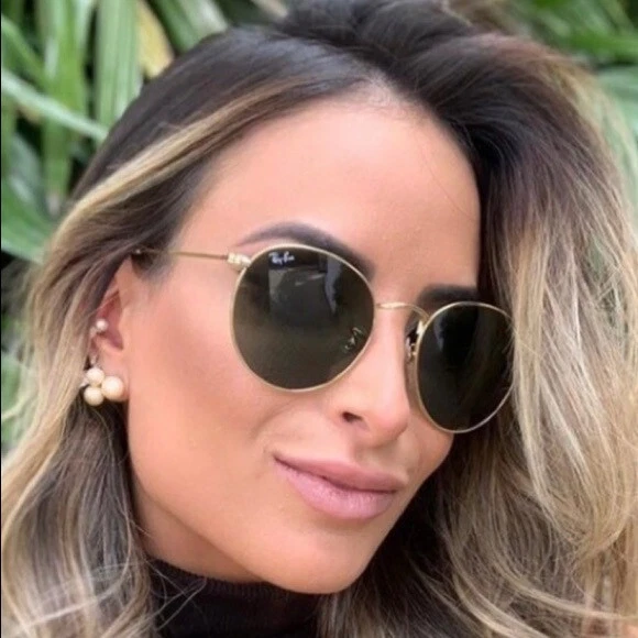 Солнцезащитные очки RB3447 круглый металл - классический зеленый объектив - Ray Ban стандартный размер - Изображение 3 из 4