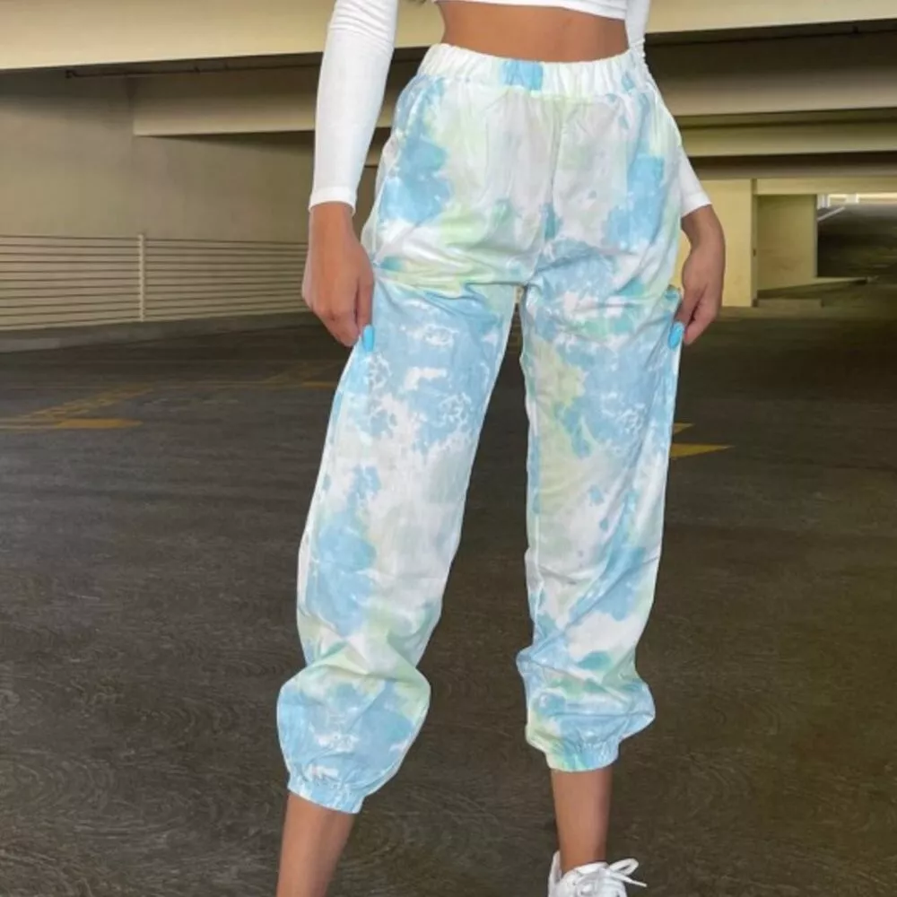 Romwe tie dye sweatpants new arrivals
