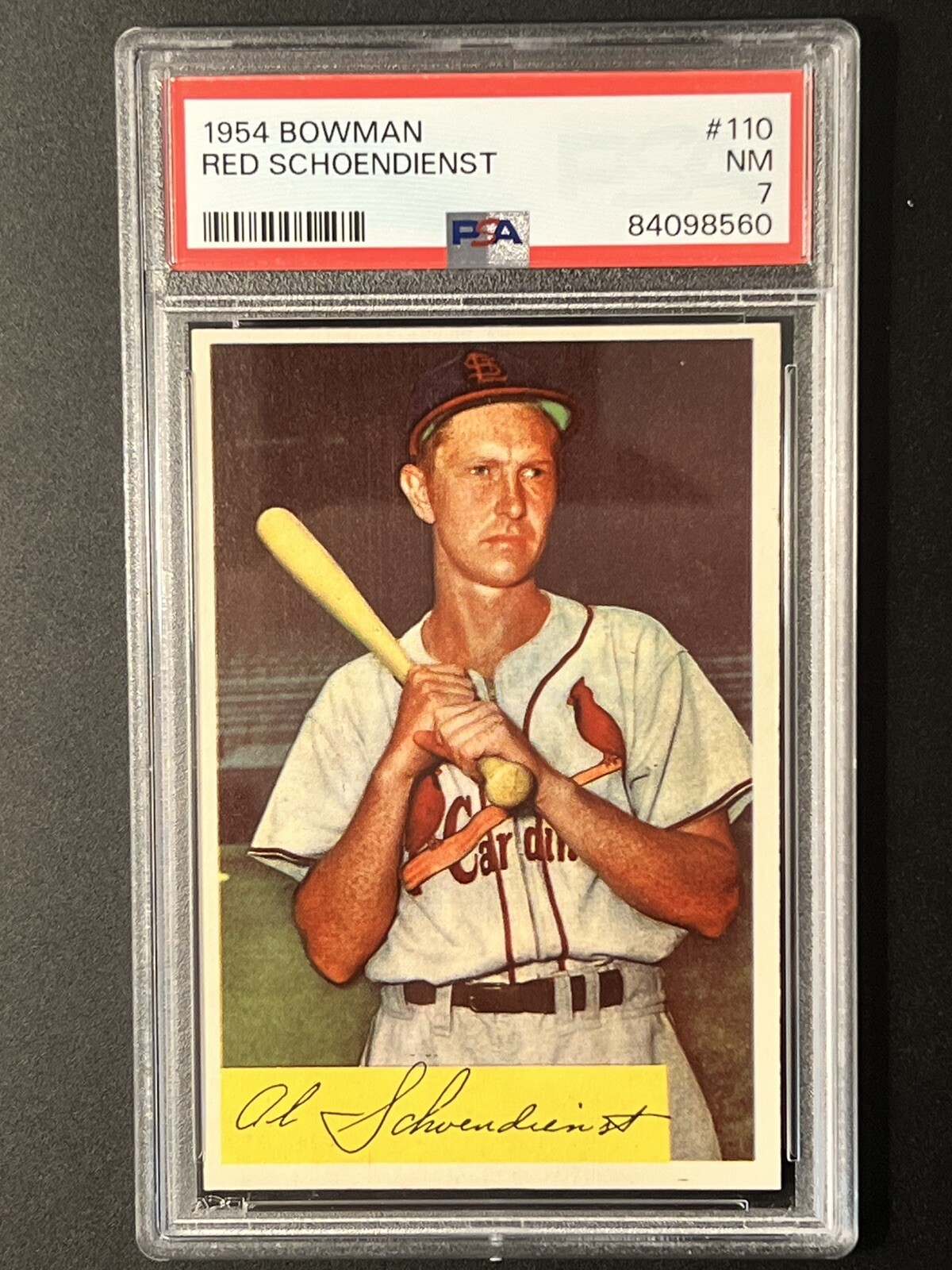 1954 Bowman Red Schoendienst #110 PSA 7