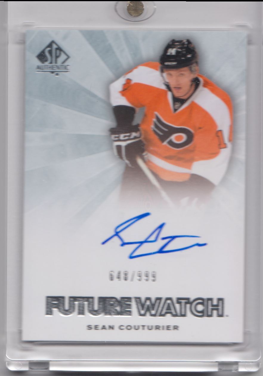 2011-12 SP Authentic Future Watch Autograph Rookie Sean Couturier RC Auto /999