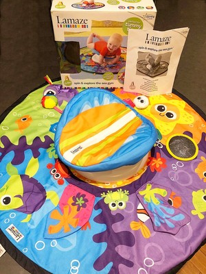 lamaze tummy time spin and explore sea gym