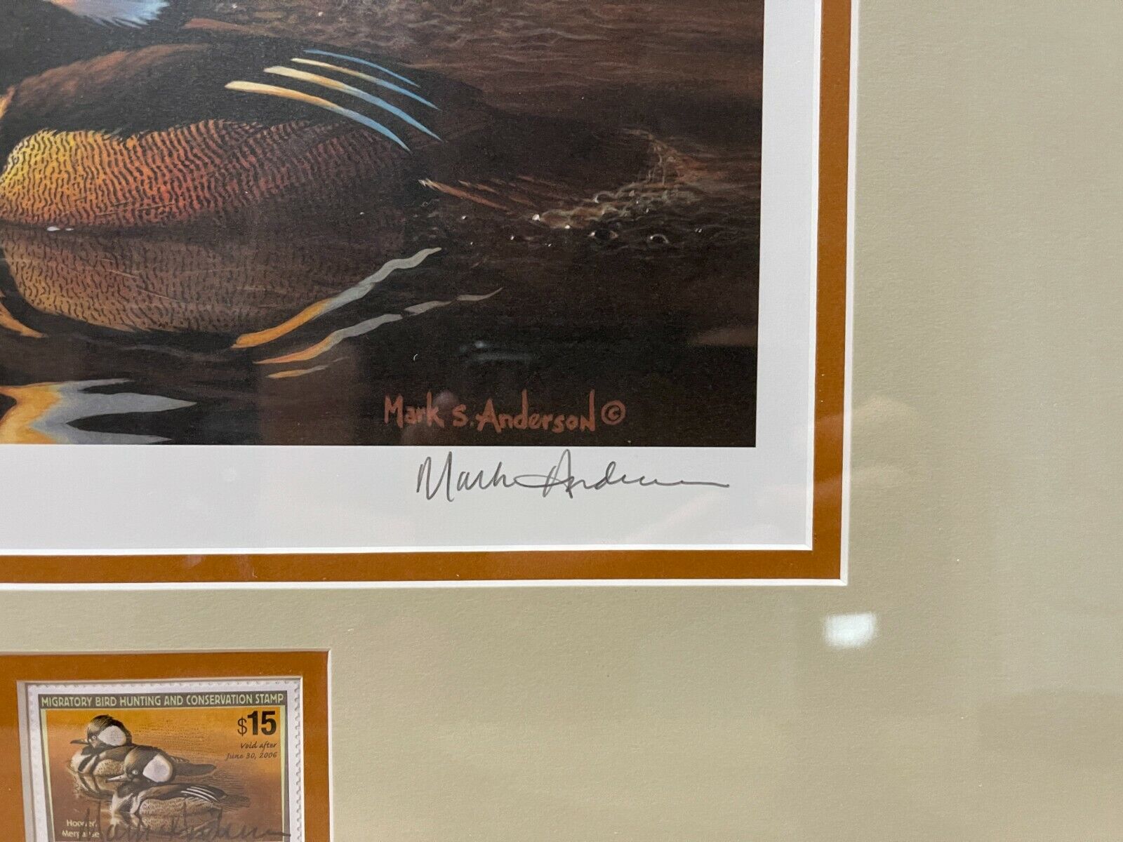 RW72 2005 - Federal Duck Stamp Print **MARK ANDERSON** NICELY FRAMED!