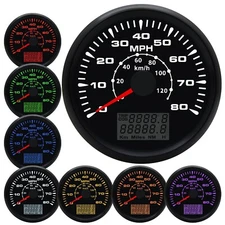 Geloo 85MM GPS Speedometer Gauge Boat MPH Speedometer Waterproof 0-80MPH 0-12...