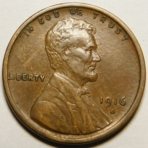 1916 D Lincoln Wheat Cent EF-XF "Actual Coin Pictured"