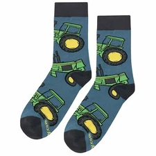NWT Tractor Dress Socks Novelty Men 8-12 Multicolor Crazy Fun Sockfly