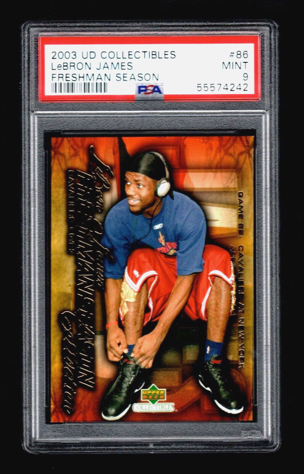 LeBron James #86 Basketball Cards 2003 UD Collectibles Freshman Season trading card — raw and PSA graded price guide