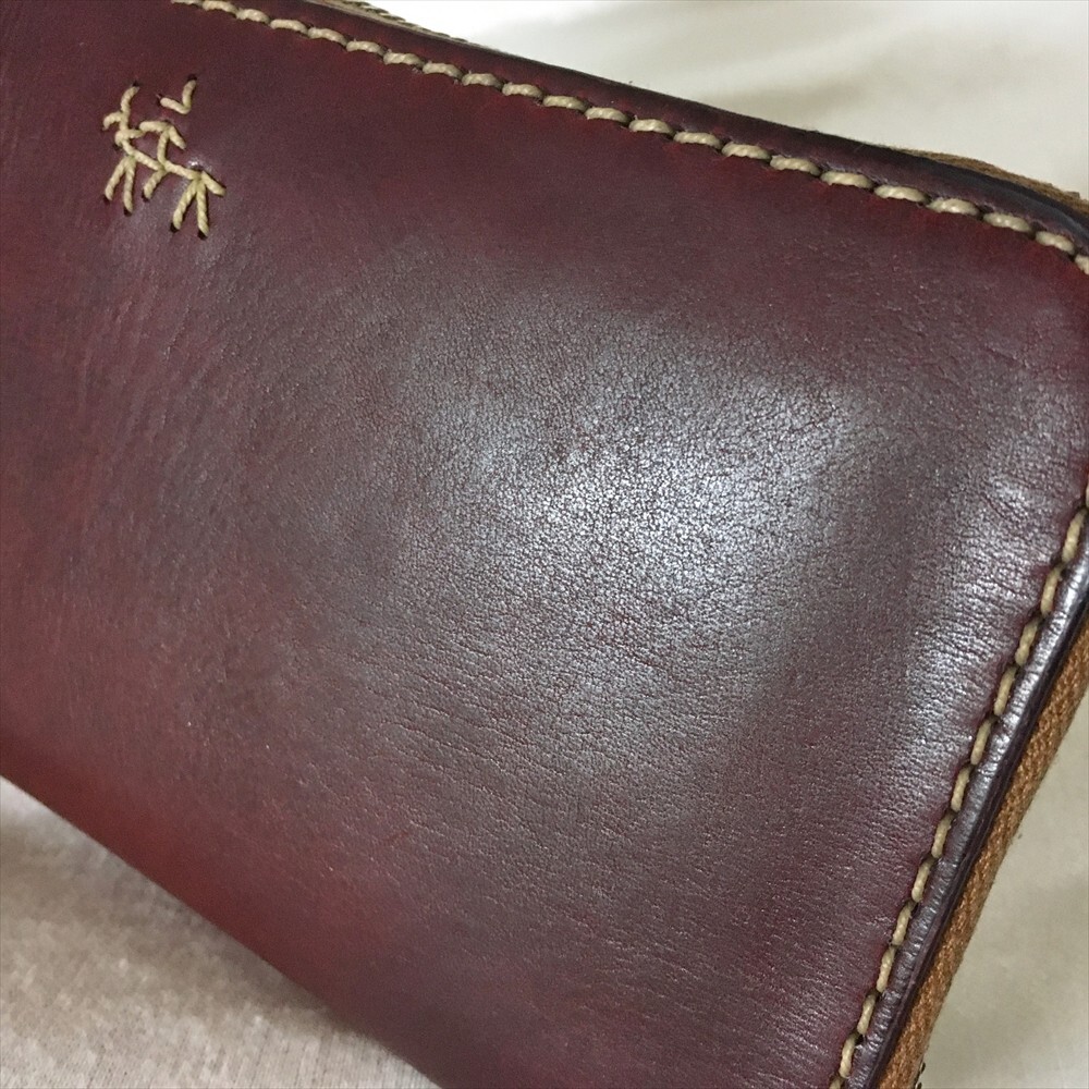 ☺*す様 henry cuir poker king Poker King Deep Red Round Zipper Long Wallet HENRY CUIR | eBay