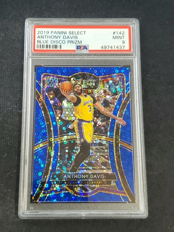 2019-20 Select Premier Level Blue Disco /25 Anthony Davis PSA 9 R6220J