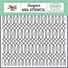 Garden Geometric - Carta Bella Designer 6x6 Stencil Scrapbook Flower Market