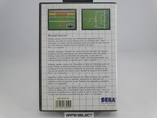 WORLD SOCCER SEGA MASTER SYSTEM 8 BIT PAL EU EUR ITA ITALIANO ORIGINALE COMPLETO - Picture 2 of 6