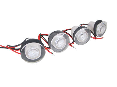 2 Luci LED Rotonde Per Barca – Pulsante Blu, Pozzetto, Impermeabili OEM