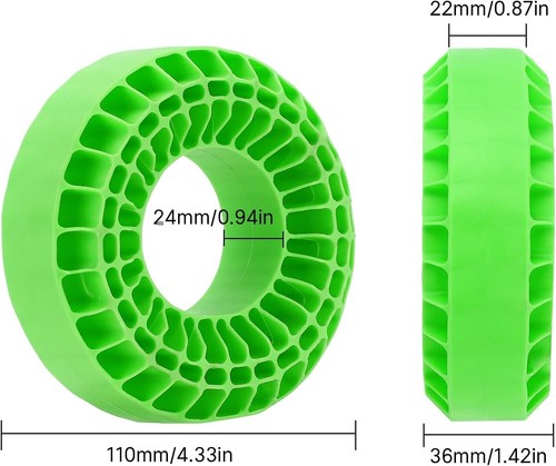 Enhanced Stability Silicone Rubber Tire Inserts for 1/10 RC Crawlers - Green - Picture 6 of 11