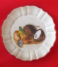 Piatto ceramica Arredamento Cucina Tecnica Pastello Frutta XX sec