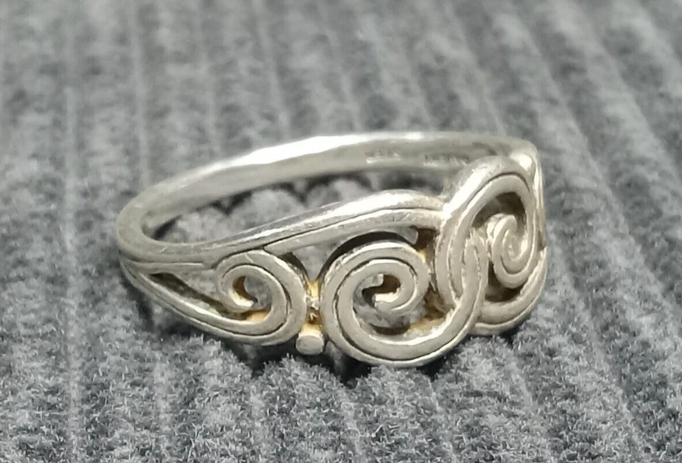 Retired James Avery Swirl Wave Ring Size 11 Sterling Silver - Image 2 of 4