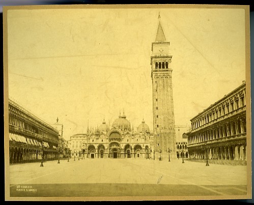 Venezia San Marco Place Italy Old Albumen Photo 1880 - Imagen 3 de 3