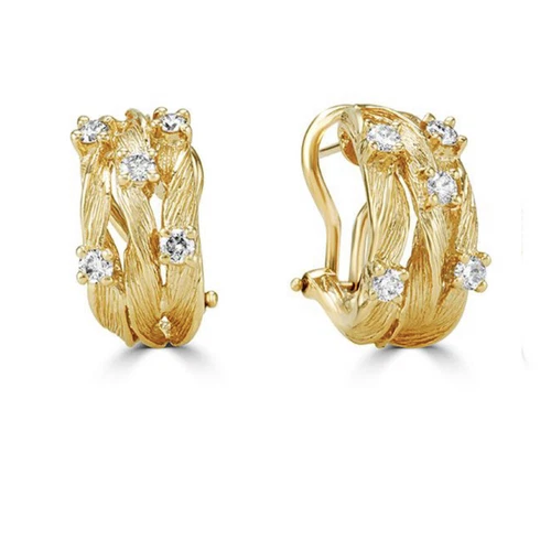 NEW EFFY 14K NATURAL DIAMOND HOOP EARRINGS D'Oro Collection  Originally $5,595