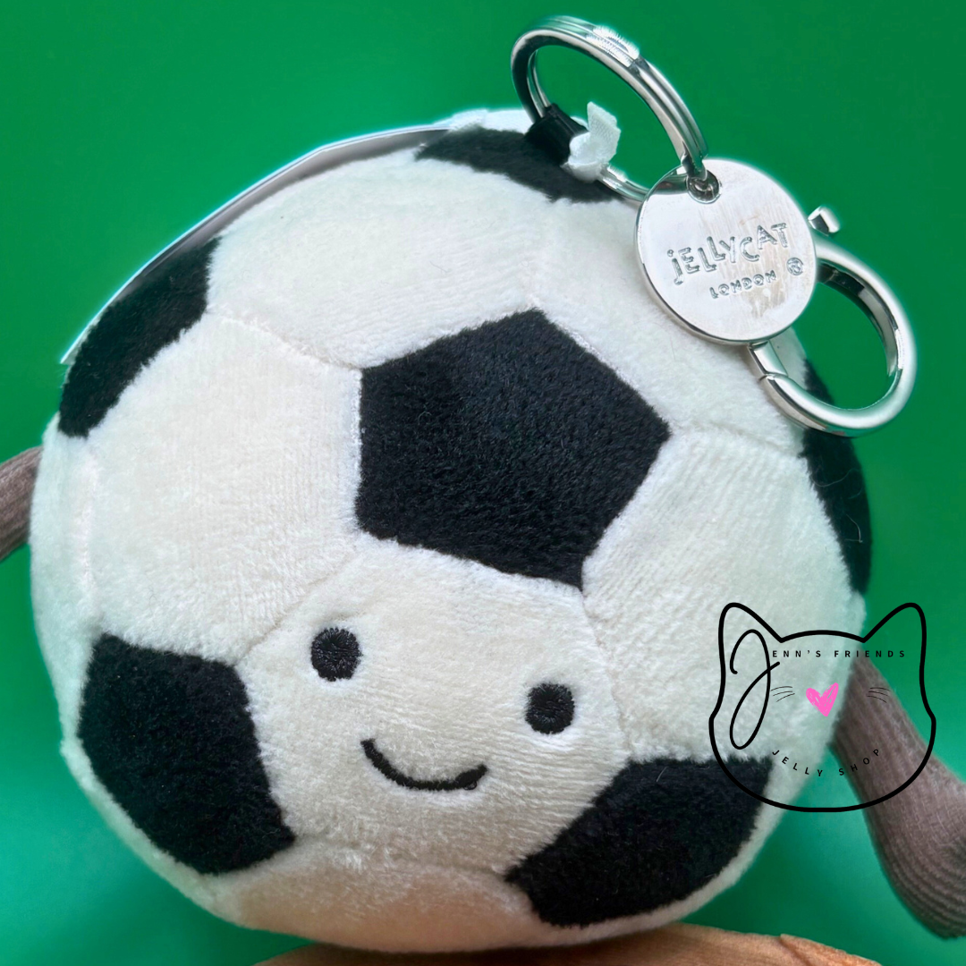 AUTHENTIC Jellycat AMUSEABLES SPORTS SOCCER BAG CHARM New BNWT