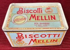 Biscotti MELLIN Scatola in metallo 15,5x9x10 - Vintage