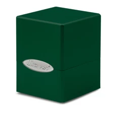 Ultra PRO Hi Gloss Green Satin Cube Deck Box Card Holder Storage Organizer Case