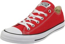 Scarpe da ginnastica Converse All Star OX ChuckTaylor rosse M9696C UK 8,5 EU 42 NUOVE