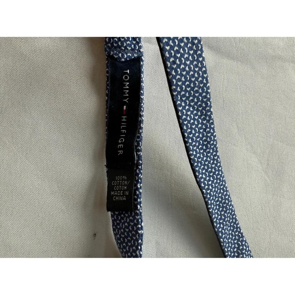 Галстук-бабочка Tommy Hilfiger синий геометрический хлопок регулируемый галстук - Изображение 4 из 4