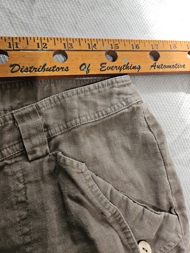 Saks Fifth Avenue Threads Pants Womens Medium M Linen Beige Cargo Joggers - Picture 12 of 15