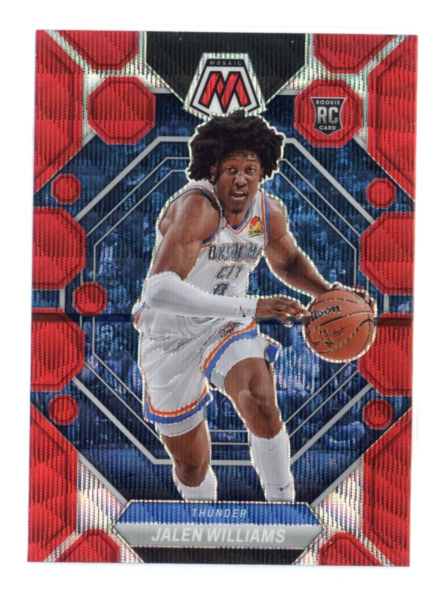 2022-23 Panini Mosaic Rookies Red Wave Prizm Jalen Williams #217 Rookie RC OKC